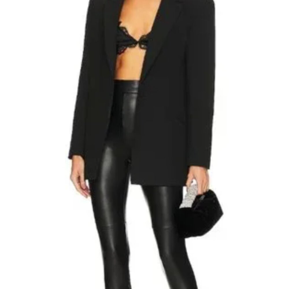 ALIX NYC Women's Faux Leather Pants Sz M Rock Lux Glam Hem Slit